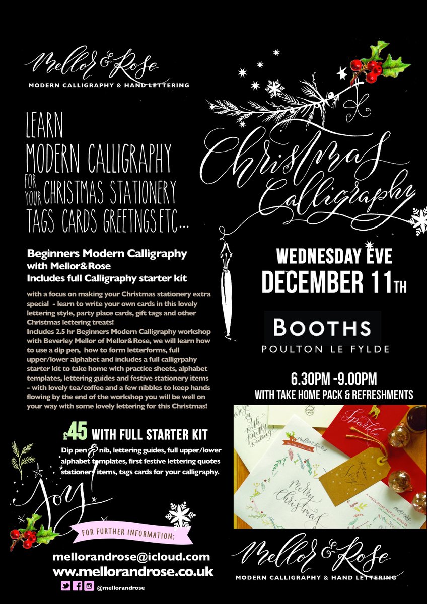 We have plenty of festive fun events in store this December, from wreath-making to wine evenings to Calligraphy with our friends at <a href="/mellorandrose/">Mellor & Rose</a> ! You can even book your place for many of them online, browse all of our events on our Facebook page here > fal.cn/35pGf