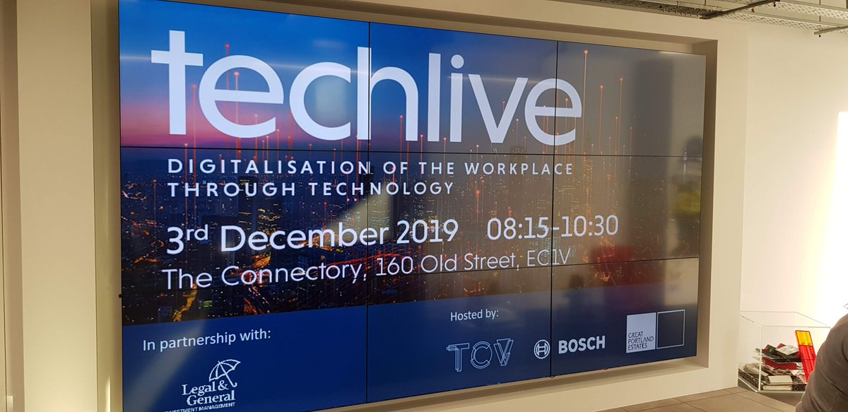 LDNconnectory's tweet photo. Thank you to who joined us this morning at the last #EGTechLive of the year by @EstatesGazette.
Special thanks to the speakers:
@edparsons - @Google
Laura Mack-Titelius (@Leeloo106) - @BoschUK
@GeorgeDJohnston - @TechCityVenture
@MarkTyson28 - @LGIM
@Jamespellatt - @GPE_plc https://t.co/ZGsbIAqQOW