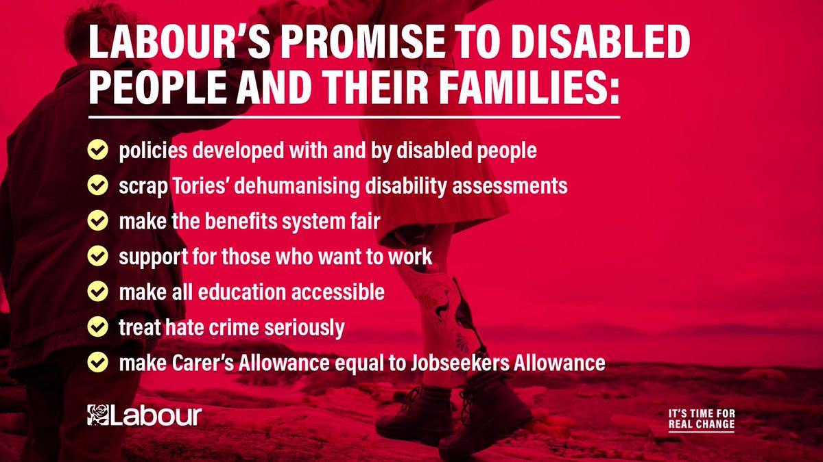 The Tories have driven disabled people to breaking point and into poverty. Labour will end this shame and make sure that disabled people get the support they need to lead independent lives and be part of our society. #OnYourSide . #IDPD2019
Here's how 👇
labour.org.uk/breaking-down-…