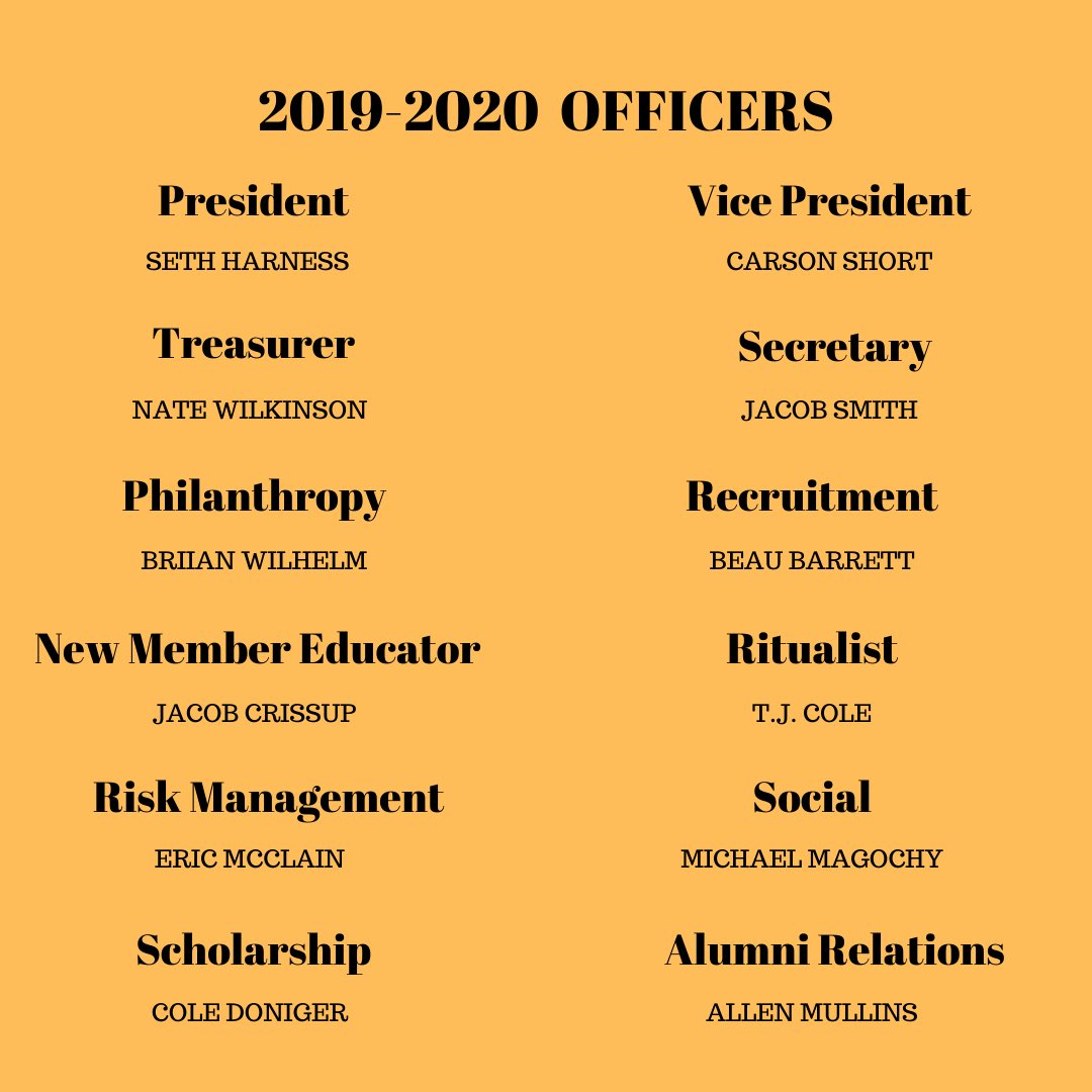 Introducing your 2019-2020 Lambda Eta Officers! We are excited for you all and this upcoming year🤟🏻