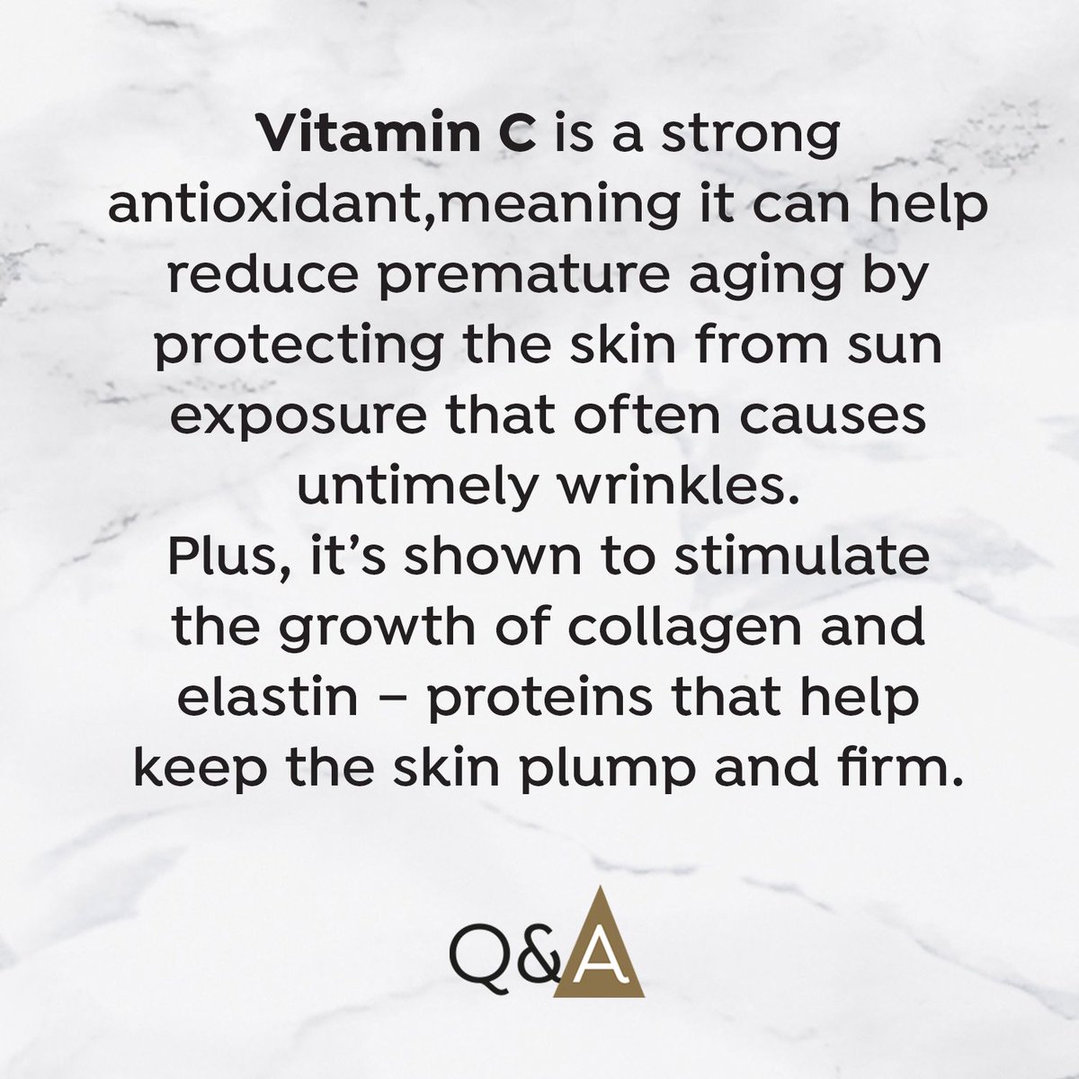 Balanceactive's tweet image. Vitamin C is a strong antioxidant, meaning it can help reduce premature aging caused by sun exposure that often causes untimely wrinkles. Plus, it’s shown to stimulate the growth of collagen and elastin – proteins that help keep the skin plump and firm.