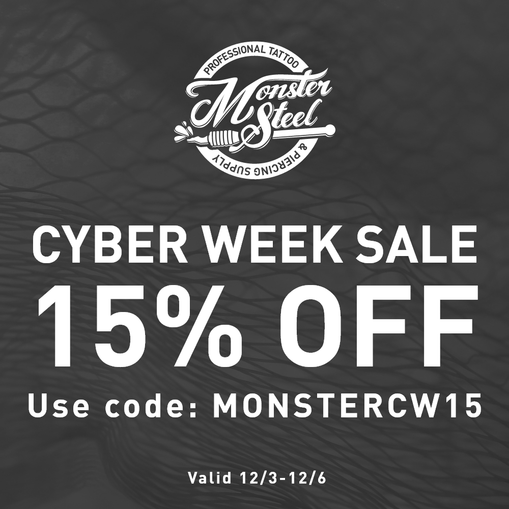 MonsterSteel's tweet image. Savings continue for Cyber Week. Use code MONSTERCW15 for 15% off all our products. Deal lasts through 12/6. #cyberweek #cyberweeksavings #TheMonsterSteel