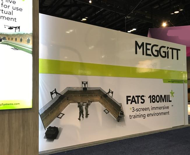 InVerisTraining's tweet photo. It's Day 2 at @iitsec and we're demonstrating our new #FATS180MIL system! See the completely configurable and immersive 3-screen training solution in booth 1421. #MeggittTrainingSystems #OrlandoConventionCenter #simulationtraining https://t.co/HSSacsOw9F