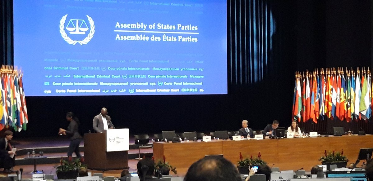 .<a href="/TraoreDrissa/">TRAORE Drissa</a> secrétaire général de la <a href="/fidh_fr/">FIDH</a> s'adresse à l'#ASP18 en appelant les Etats à activement coopérer avec la cour, à lui donner les moyens nécessaires et à soutenir un processus d'évaluation indépendant de la #CPI qui consulte victimes et communautés affectées.