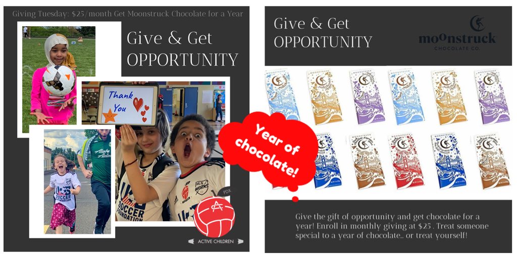Give &amp; Get 🍫 Make giving that much sweeter! Join the team of OPPORTUNITY for #GivingTuesday as a $25 monthly donor and get a year of <a href="/MoonstruckChoc/">Moonstruck Chocolate Co.</a> Chocolate! Because #everykidpdx deserves

connect.clickandpledge.com/Organization/a…