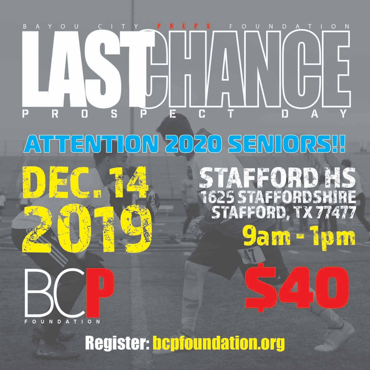 bayoucitypreps's tweet photo. Go to https://t.co/NOZJzcQNug to register for Bayou City Preps Last Chance Prospect Day for 2020 https://t.co/gFUjeJOcNg coaches from D2,D3,NAIA,JC will be there! #COMEGET #YOUROFFER #BCPKNOWS https://t.co/yRuFznvCLB