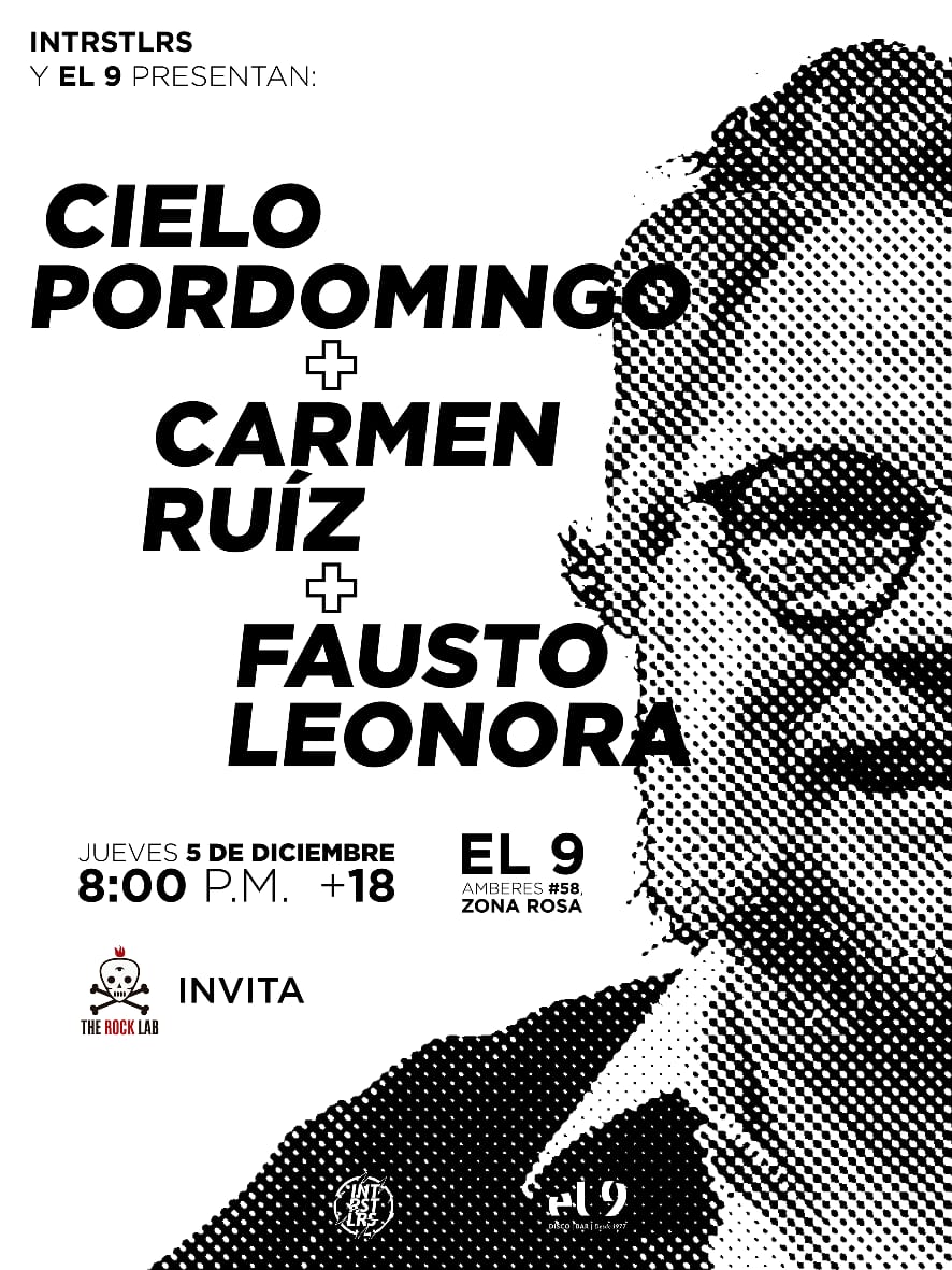 🛑 noticion 🛑
este jueves en #El9 nos cae una noche con puro 🔥 talentazo 🔥
nos acompaña: <a href="/cielopordomingo/">Cielo Pordomingo</a> ✨ <a href="/carmenruizmx/">Carmen Ruiz</a> ✨ <a href="/FaustoLeonora/">Fausto Leonora</a> ✨ todo en: amberes #58, zona rosa.