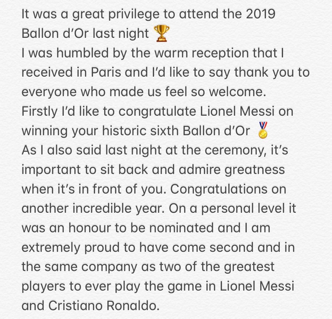 VirgilvDijk's tweet photo. Ballon d’Or ✨ https://t.co/yu5wcziEBz