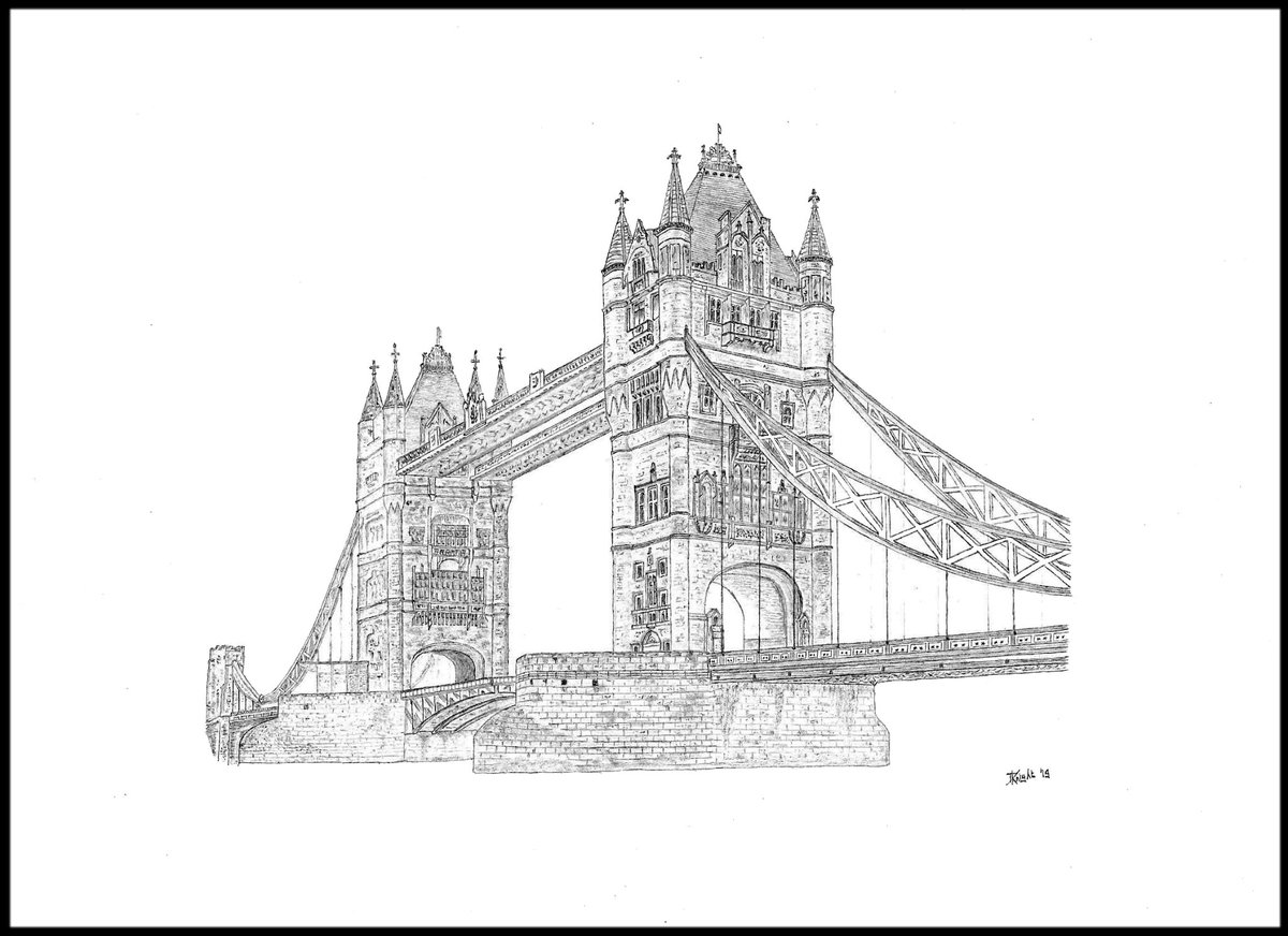 DavidKnightImag's tweet photo. Tower Bridge, #London #England #pencildrawing #historic #Thames #towerbridge https://t.co/fYAvnkbUW3