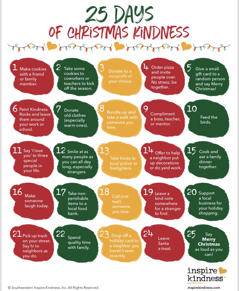 Holiday kindness <a href="/hilltopspartan/">Montour High School</a>! Consider spreading kindness this month... some ideas below! Share yours with us! #MontourKind #KindnessMatters