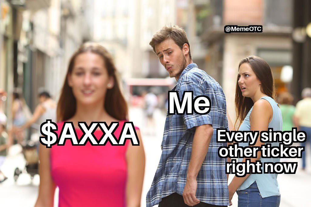 Nftmemeguy's tweet photo. $AXXA time to take out this loading wall. This company should be trading over a dime. Slapping here is a no brained. #meme #slapask #stocks $sbes $grnf $ttcm #cryptocurrency $btc $ltc #BREAKING https://t.co/SHbSQC9KFh