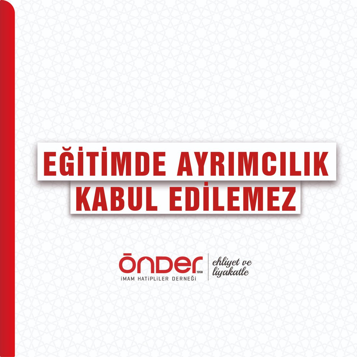 onderihl's tweet photo. EĞİTİMDE AYRIMCILIK KABUL EDİLEMEZ
Milli Eğitim Bakanlığı ile Arçelik arasında imzalanan ve ortaokullarda 3 yıl boyunca uygulanacak olan Dijital Kanatlar Projesi’ne imam hatipler dahil edilmedi. Ardından 20 okul programa alınarak yanlıştan dönüldü. 
https://t.co/1FT7XUzJn4 https://t.co/DHYOf7VhrI