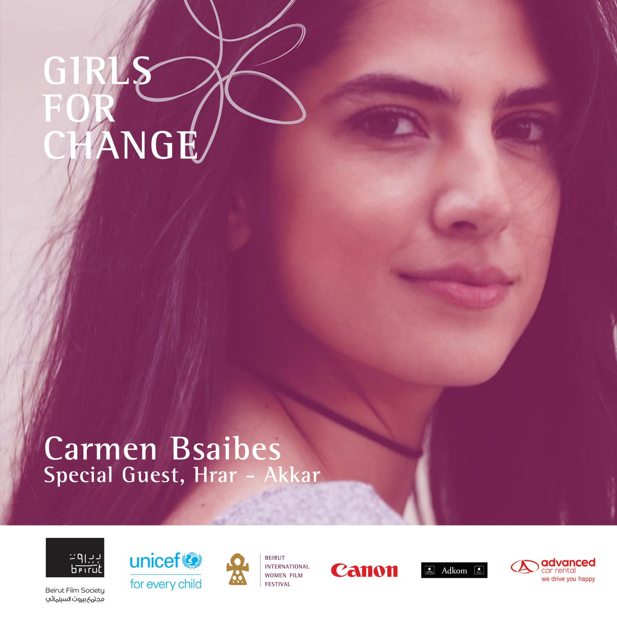 BeirutFilmSoc's tweet photo. Meet our special guest for #Hrar #Akkar chapter of #girlsforchange #actress @CarmenBsaibes
Carmen will share with our participants her positive experience in the 7th art 🎬
@UNICEF
@UNICEFLebanon
@BeirutWFF
@BICAFfilmfest
@NDUIFF
@CanonMEA
@AdkomTeam https://t.co/OUtZ7GhcOP