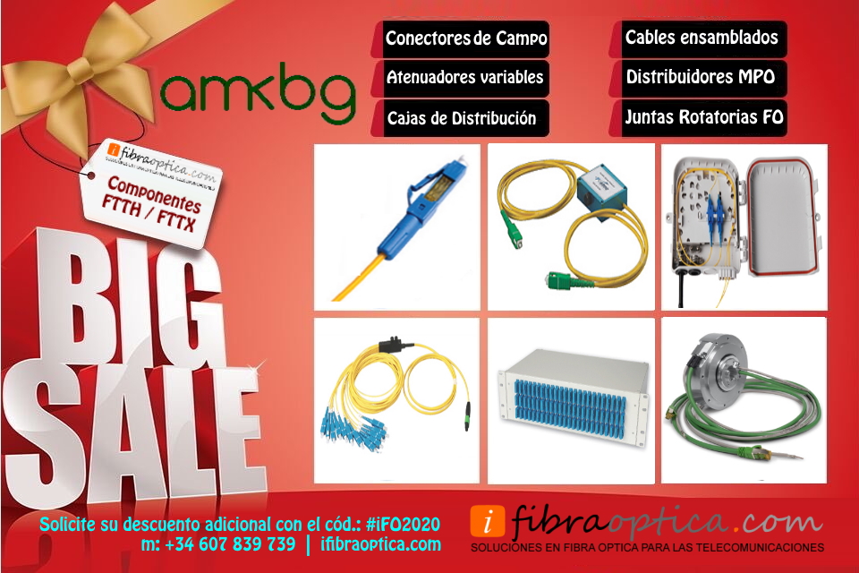 Soluciones en Fibra Óptica para las Telecomunicaciones
#conectores #FO #adaptadores #atenuadores #cajadistribucion #juntasrotatorias #fibraoptica #ftth #5G #amkbg #ifibraoptica #telecom #cablesensamblados #jumpers #latiguillos