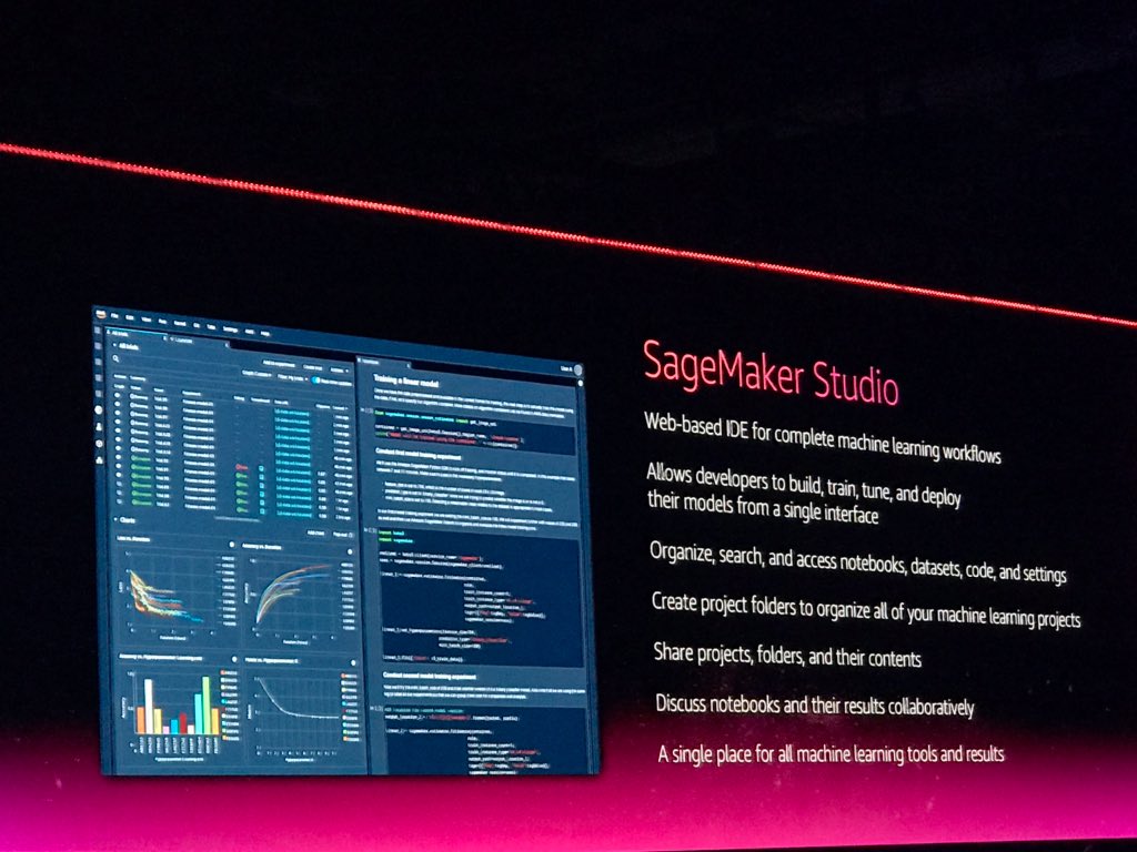 capside's tweet image. Important set of announcements on the ML space. AWS catching up here -and overtaking. Amazon SageMaker Studio
 —
#reInvent2019
#NTTonAWS #capsideAWS
#AWSreinvent2019 #AWS