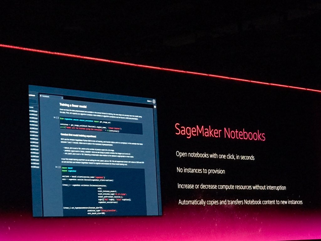 capside's tweet image. Amazon SageMaker Notebooks 

—
#reInvent2019
#NTTonAWS #capsideAWS
#AWSreinvent2019 #AWS