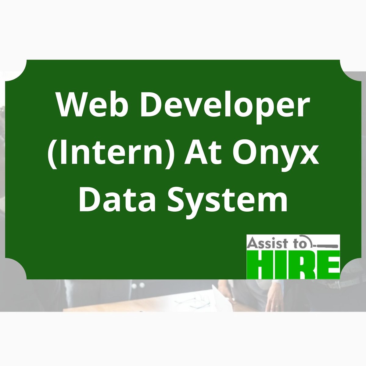 Web Developer (Intern) At Onyx Data System

Applicants should be proficient in HTML, CSS, have a good understanding of PHP, javascript(reactjs).

Applicants MUST reside around Iyana-Ipaja-Egbeda axis.

Apply here: bit.ly/34LRr22

#web
#webdeveloper
#intern #internjobs