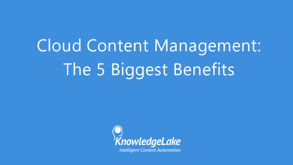 One reason organizations should consider a cloud content management platform? Remote accessibility to data = easier collaboration and better customer service. Read more about the top benefits of cloud content management here: knowledgelake.com/blog/cloud-con… #contentmanagement  #microsoft