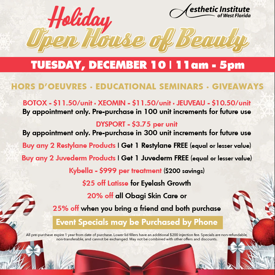 EyeInstituteWFL's tweet photo. 🎁 ONLY 1 WEEK LEFT! Treat yourself next Tuesday, December 10th at our annual🎄 Holiday Open House of Beauty. 📞 Call (727) 559-9811 or go to https://t.co/DJ68EG4vxH to RSVP for a day filled with fun, food and festivities! #beautifulchanges https://t.co/s739hXzCFl