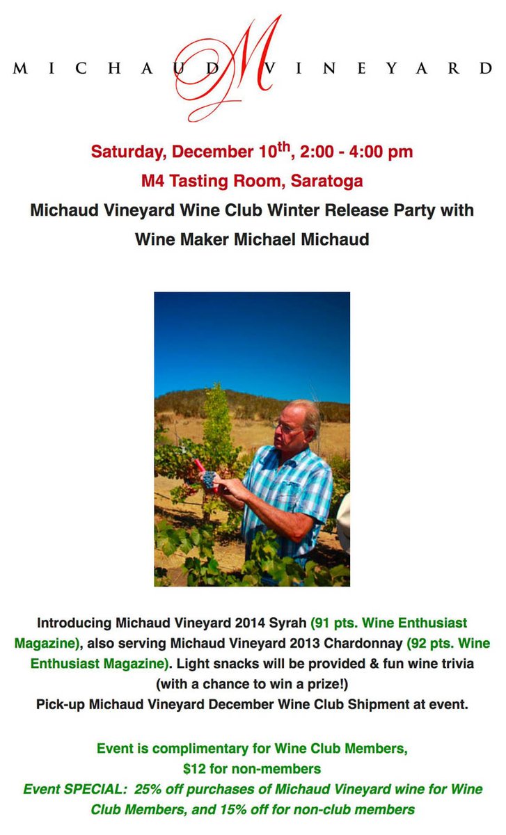 MichaudVineyard's tweet photo. When you’re #searching for #WineTastings out of #Soledad and the surrounding areas, look no further than the #exquisiteservices of #MichaudVineyard. Give Us A Call at # (408) 831-7729 today! #WineTours #WineCompany #WineEducation #Soledad93960 https://t.co/rPpDNYyk2E https://t.co/YvwW338inM