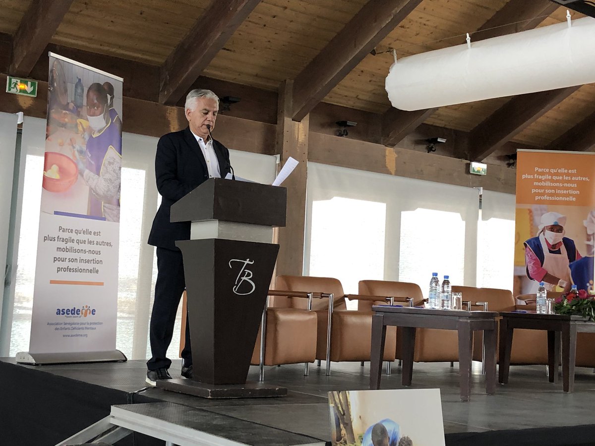 CYvetot_'s tweet photo. Très heureux de représenter l’ONUDI @UNIDO au Colloque de l’#ASEDEM sur le handicap intellectuel et l’emploi des jeunes. Les entreprises peuvent recruter des handicapés et leur permettre de contribuer au développement du #Senegal. @euunvie https://t.co/aYlUIN9kSL
