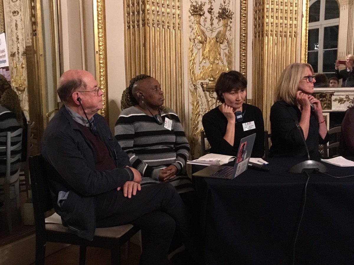 Now Cap members and survivors have the floor to give testimonies and ask everyone to commit to the Nordic Model all over the world / they come from Spain, Malawi, Palestine, Mongolia, South Africa, Nepal, Colombia and the US