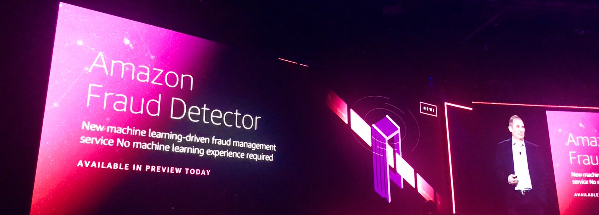 capside's tweet image. Leveraging their retail knowledge and data: Amazon Fraud Detector 

—
#reInvent2019
#NTTonAWS #capsideAWS
#AWSreinvent2019 #AWS
