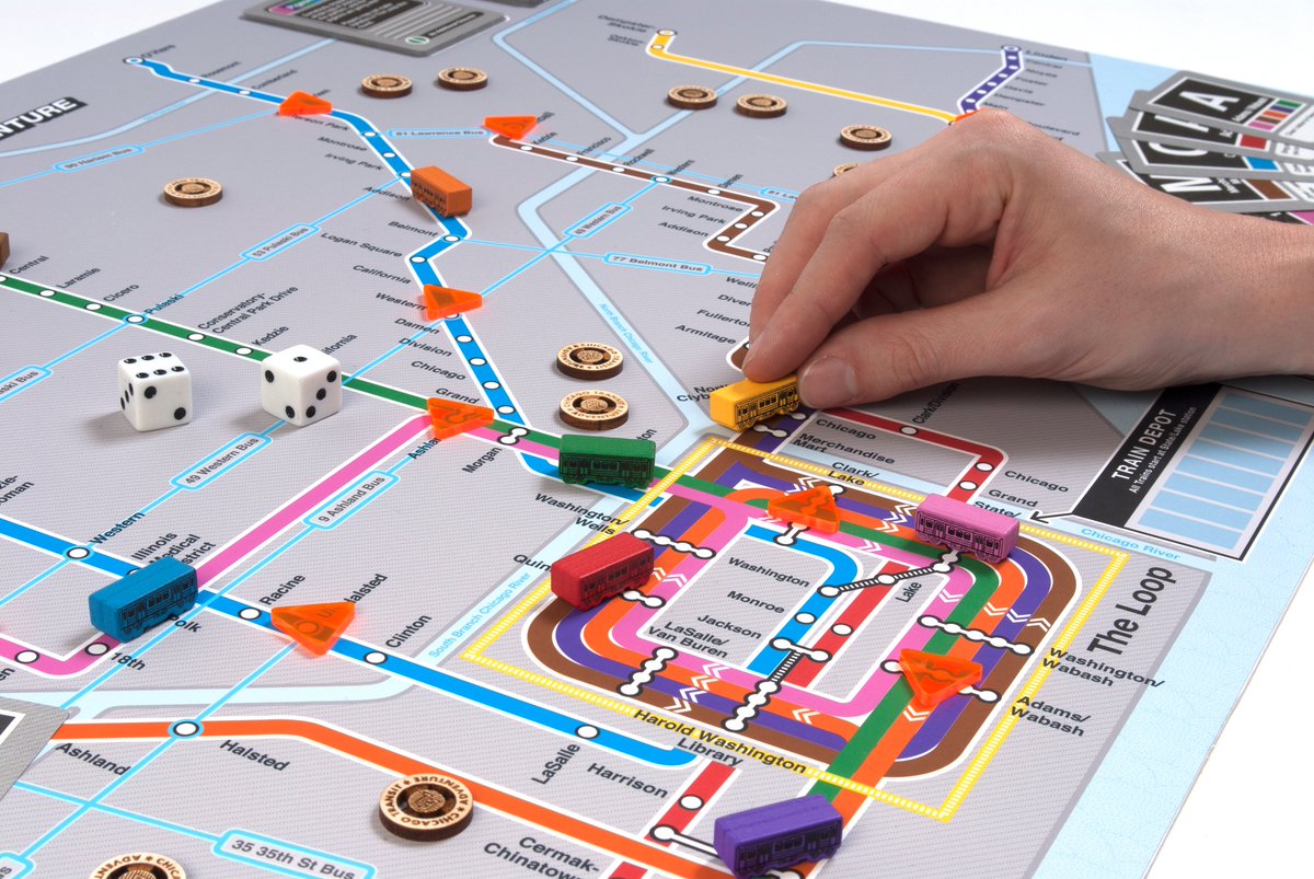 Do312's tweet photo. Retweet this tweet with a comment telling us the color of your favorite El line to win a copy of the first-ever board game from @TransitTees!

Winner must follow @Do312 and will be announced 12/17. https://t.co/GZsfNeTq0H