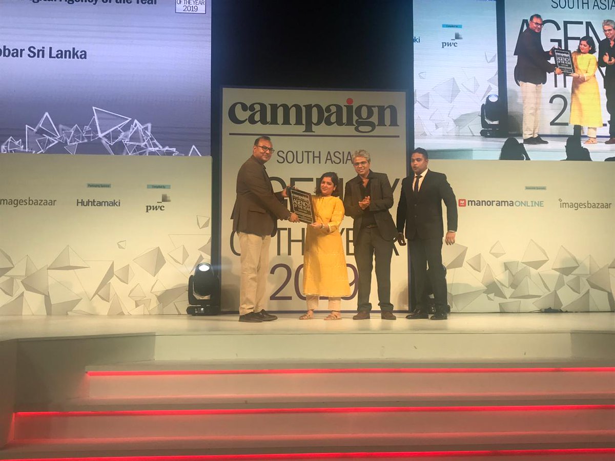 @PGAditiya @webchutney @CampaignAsia @sidharthrao @saranindita @ashishbhasin1 @IsobarIndia @shamsjasani Rest of South Asia Digital Agency of the Year 🥈 

Niyamai! Congratulations to @IsobarSL on the big win at Campaign Asia’s Agency of the Year Awards 2019!