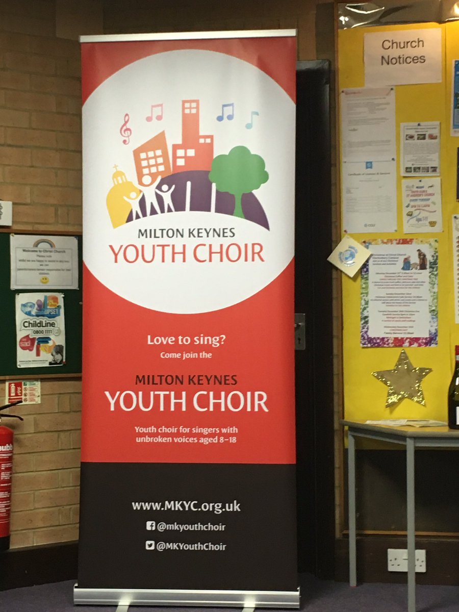 <a href="/MKYouthChoir/">MK Youth Choir</a> has a smart new banner ahead of the concert on Saturday 7 Dec, singing at #MKGeneralHospital on 10 Dec and #MKstation on 13 Dec #singing #choral #youthchoir #Christmas