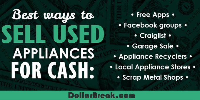 DollarBreak's tweet photo. Looking to sell your used appliances (refrigerator, washer, dryer, microwave) for cash in your area? Here's how to do it and walk away with the most money.
https://t.co/2zCBkVaaMr
#sellusedappliances #letgo #appliances #offerup #iscrapapp https://t.co/94W3MXJgWC