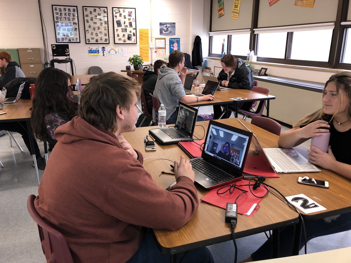 msbized's tweet image. Students practicing their video interview skills. #wearewestosha #acetheinterview #getthejob