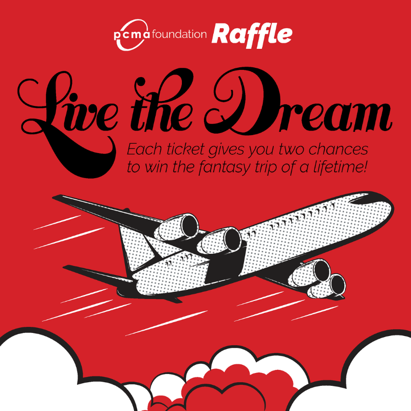pcmahq's tweet photo. Live the Dream this #GivingTuesday! Enter the #PCMAFoundation raffle for a chance to win fabulous getaways, courtesy of @CaesarsEnt and @melbourne. Every ticket supports the #PCMA Foundation and building the future of #BusinessEvents! #eventprofs https://t.co/QFshtHogdV https://t.co/DE1FSzwcfk