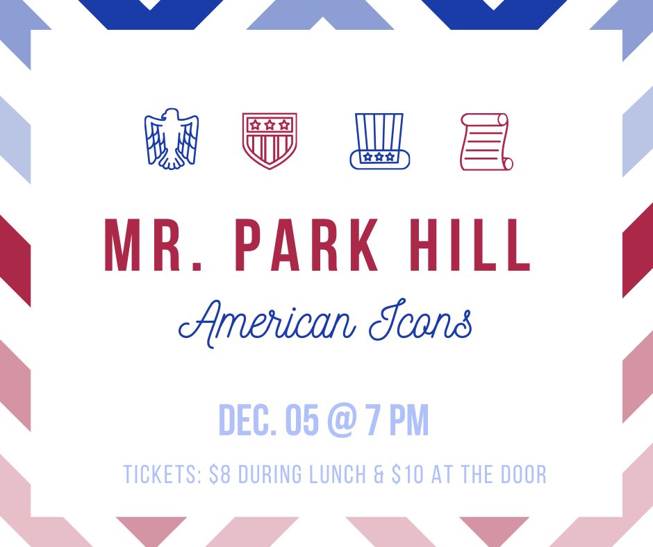 Mr. PH 2019 is only 2 days away!!
#americanicons 
🇺🇸⭐️Don’t forget to buy your ticket during lunch for $8⭐️🇺🇸