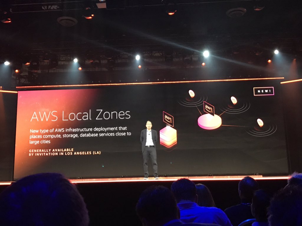awscloud_jp's tweet image. AWS Local Zonesが発表されました！
AWS Region を拡張したものです。遅延を1ミリ秒以下に抑えたいワークロードをカバーします。まずはロサンゼルスでスタートします。今後は多くの都市に展開していきます。
#reInvent