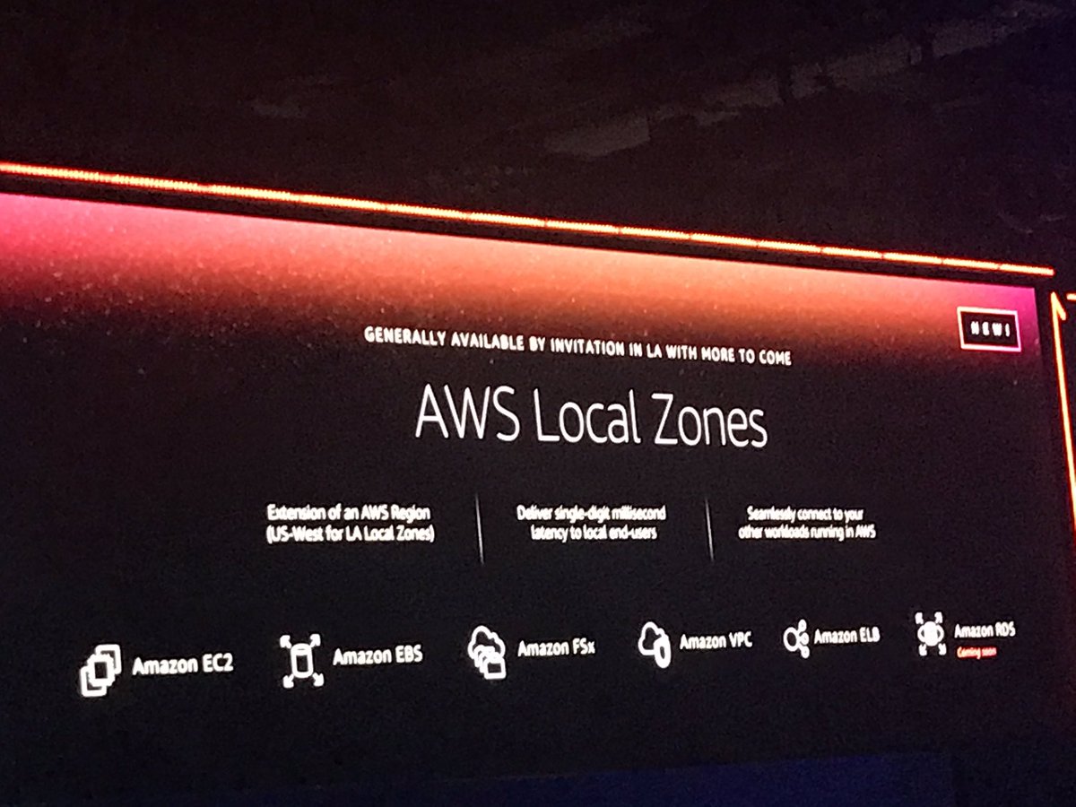 capside's tweet image. Local Zones, 5G &amp;amp; outposts. Powerful mix. 
—
#reInvent2019
#NTTonAWS #capsideAWS
#AWSreinvent2019 #AWS