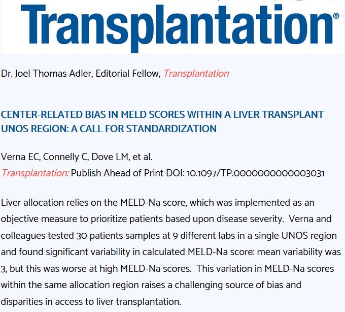 Check out our most recent @TransplantJrnl highlighted article bit.ly/2OOIhMN 

#TransplantTuesday #meldscores #livertransplant #transplantethics #TTSpulse #designedtoempower #TTS2020