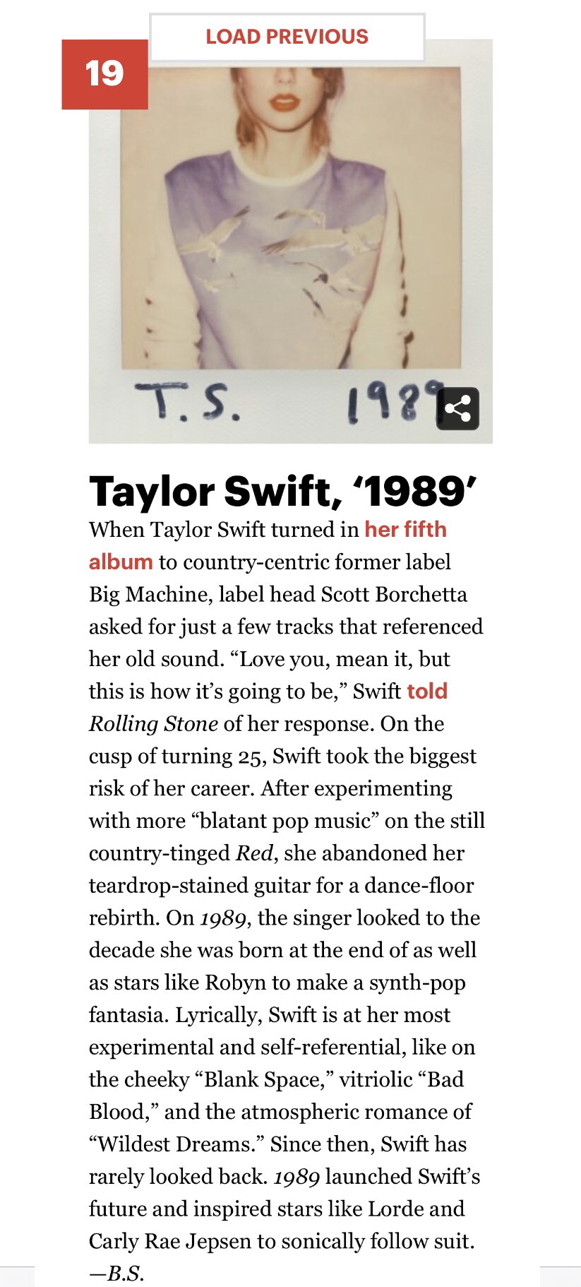 Taylor Swift News 🩵 on X: 📝  @TBTimes_Opinion rank 'RED' as the 9th  Best Album of the Decade “She's never made one better. This was her tipping  point between country and