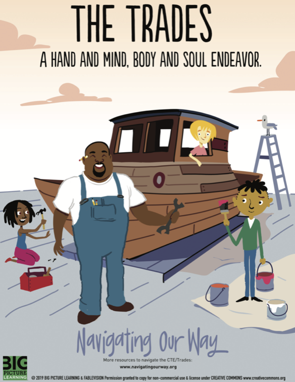 bigpiclearning's tweet photo. The Trades are a Hand &amp; Mind, Body &amp; Soul Endeavor. Download free #NavigatingOurWay posters and watch the story that tells of Sylvie and Seymour's journey at https://t.co/STMDOT4xdi. #CTE #EdChat #Deeperlearning cc: @mjcraw
@FVStudioBoston https://t.co/CSIJlRKoW9