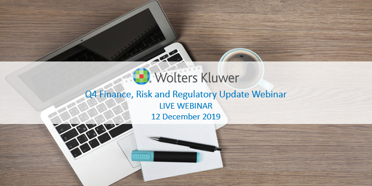 KrisStewartWKFS's tweet photo. Q4 Finance, Risk and Regulatory Update Webinar 2019 https://t.co/j03cozA38o https://t.co/UswgCH02av