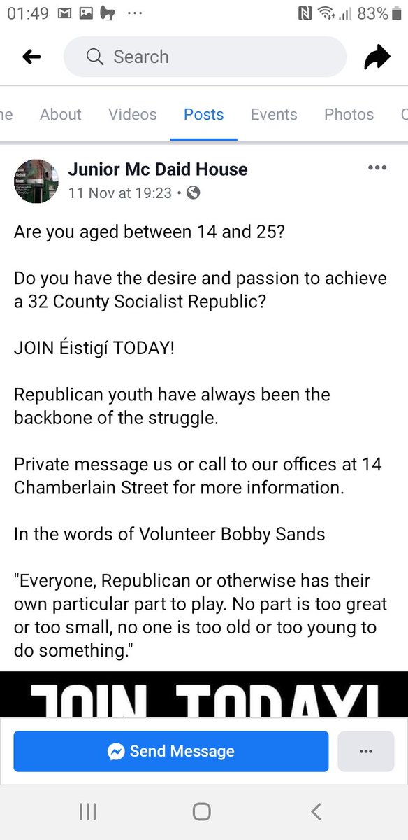 29/ History repeating itselfCommunist  #NationalistSocialist IRA political Fronts are again recruiting 14-year olds with "simplistic anti-Western  #HateActivism"Some Kids will end up jail without ever understanding the above detail on  #NationalistSocialistScams Cc  @ChiefConPSNI