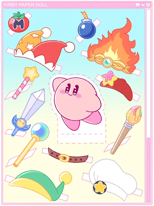 Kirby paper doll!? 