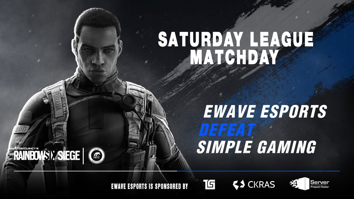 Es war nicht unser Abend, mit 3:7 verlieren wir unser Match gegen <a href="/SimpleGamingR6/">Simple Gaming</a> in der #R6SaturdayLeague by @LG_Gear

GG WP <a href="/SimpleGamingR6/">Simple Gaming</a>

#EWAVERUN💙 #EWAVEWIN❤️ #EZ4EWAVE💛