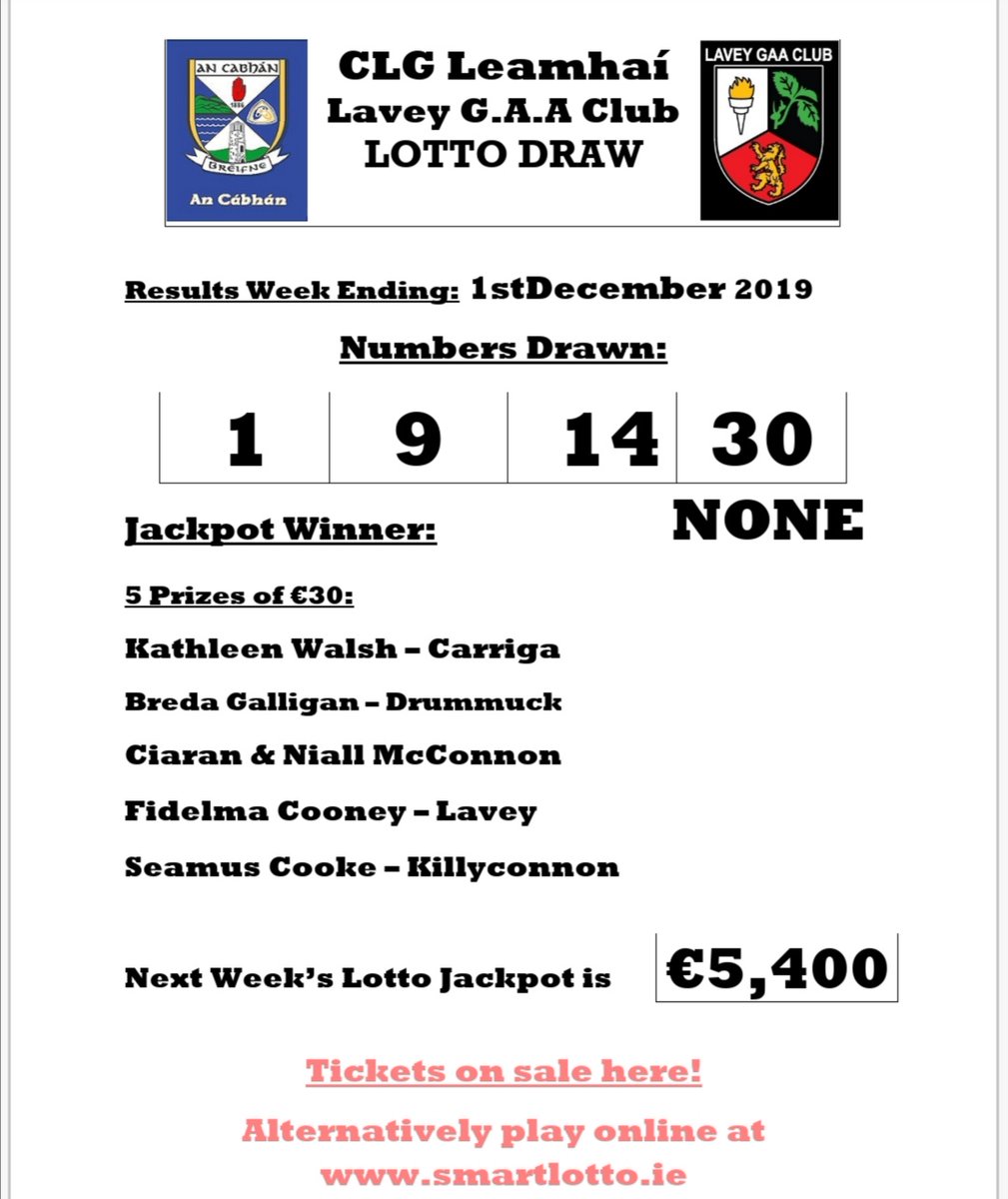 lotto results for the 1st of december