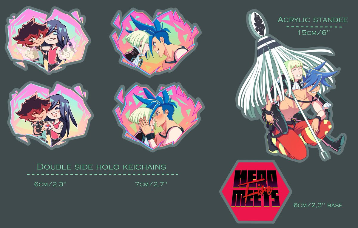 Alikurai's tweet photo. [RTs😭💖] 
Pre-order period: 3/12 -20/12 https://t.co/a9sPzEhYFS
CORD WRAP KEYCHAINS AS PROMISED! From me and @Pushist00 !! And a little extra! ;3c Lio &amp; Galo standee + keychain and Gueira &amp; Meis keychain. And Remi because who else if not us T_T 

 #PROMARE #プロメア https://t.co/O0BHPZJXUD