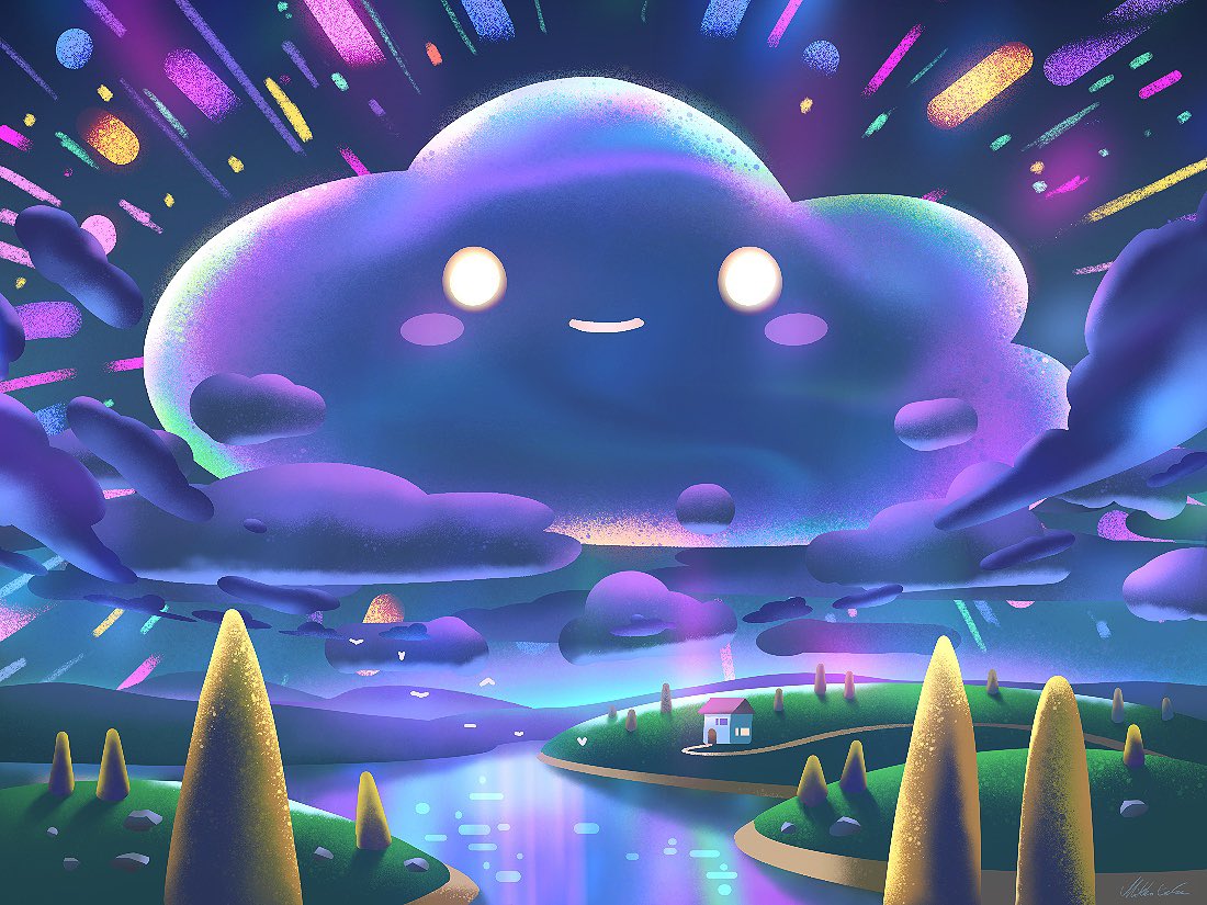 Angrymikko's tweet photo. “Don’t Worry, After This There Will Be More Rainbows” It would be easier if my creativity gave me shorter illustration names. Easier ... but probably less fun:) #artwork #Illustration #procreate https://t.co/fO7xVG60o3