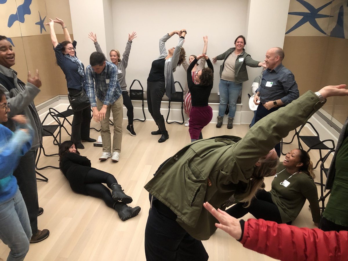 MoMAlearning's tweet photo. Our nervous system is important to how we feel emotionally. Exploring artworks through embodied response allows us to become more aware of our bodily sensations. It is also a great tool for kinesthetic learners who benefit from learning through movement.  #TeachingTuesday https://t.co/lpfbnlKuwf