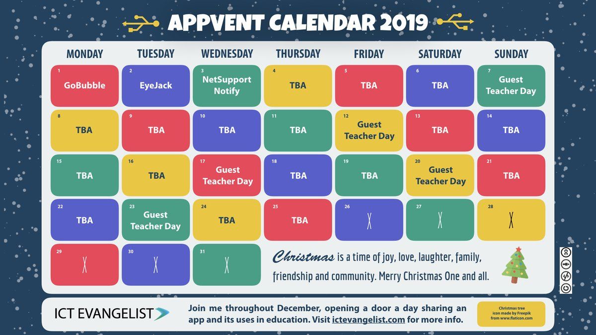 ICTEvangelist's tweet photo. I'm loving the #appvent calendar and so I'm looking forward to sharing more great apps over the coming days. Tomorrow's door will be opened and shared a bit earlier at 0730 tomorrow morning, so stay tuned!
#edtech #elearning #edutwitter https://t.co/CuN87zf3jo