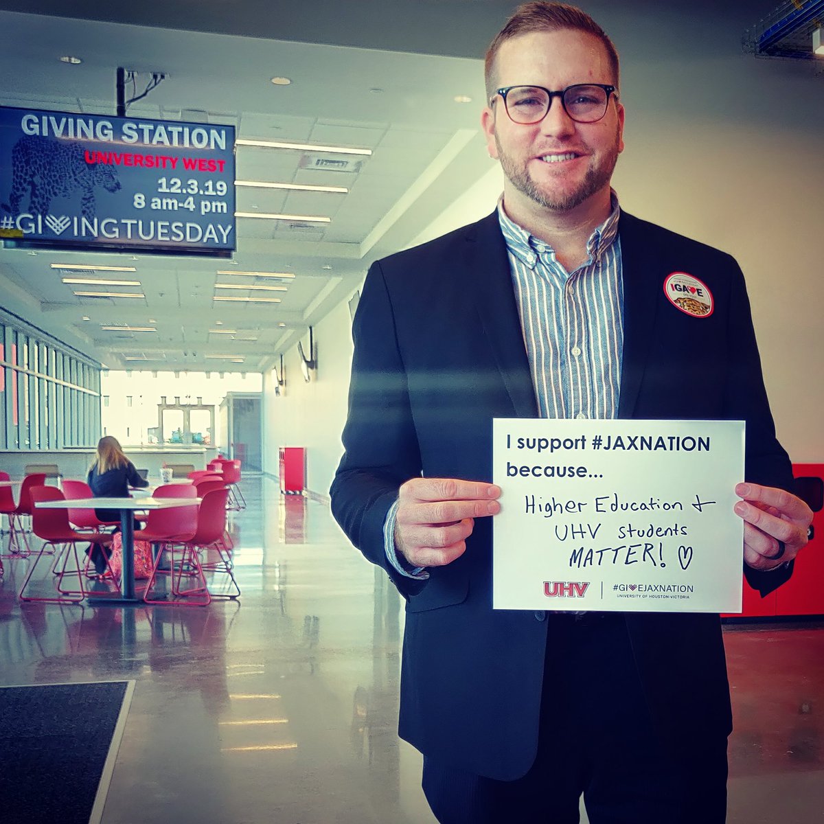 MikeWilkinson09's tweet photo. I gave because higher education and #UHV students matter! Will you? #GIVEJAXNATION #GivingTuesday #SApro https://t.co/uaNv4dzx4v https://t.co/UPpPzO6Eif