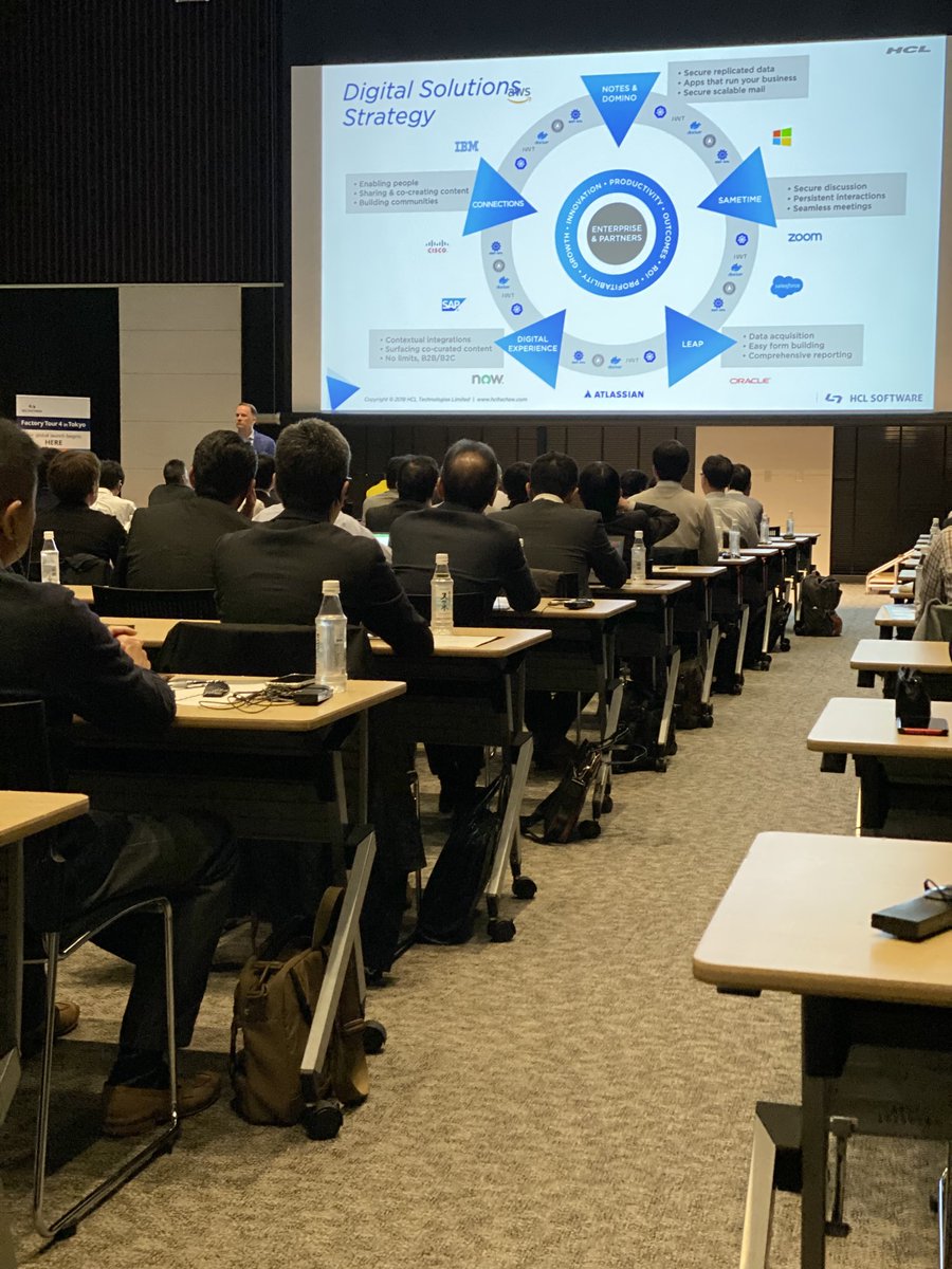 ⁦<a href="/RichardJefts/">Richard Jefts</a>⁩ discuss ⁦⁦<a href="/HCLDigital/">HCL Digital Solutions</a>⁩ strategy with a packed full #HCLFactoryTour4